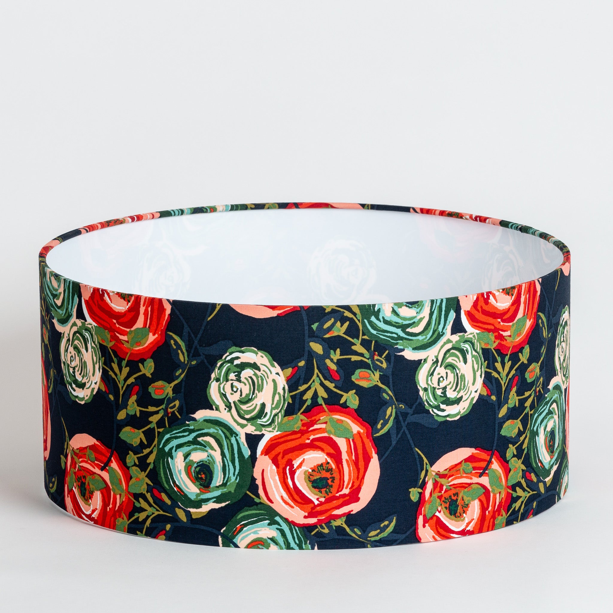 UPKOCH Abat-jour Floral Tissu – Diam. 25 Cm, Hauteur 19 Cm, Style Romantique Pour Lampe Chevet, Table & Lustre E27