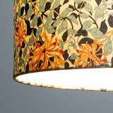 Abat-jour / suspension cylindrique tissu W. Morris Honeysuckle