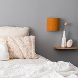 Applique murale demi lune en gaze de coton Stardust ochre