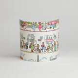 Applique murale demi lune tissu Happy Paris