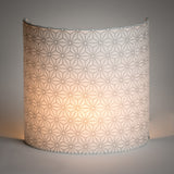 Applique murale demi lune tissu Hoshi argent