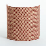 Applique murale demi lune tissu Octave rouge