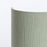 Applique murale demi lune en gaze de coton gaufrée Argile