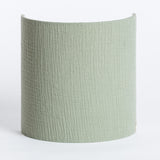 Applique murale demi lune en gaze de coton gaufrée Argile