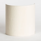 Applique murale demi lune en gaze de coton gaufrée Ecru