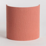 Applique murale demi lune en gaze de coton gaufrée Marsala