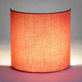 Applique murale demi lune en gaze de coton gaufrée Marsala