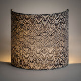 Applique murale demi lune tissu Nami