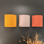 Appliques Gaze moutarde, Gaze gris clair et Gaze marsala