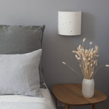 Applique murale demi lune en gaze de coton Stardust off-white