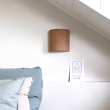 Applique murale demi lune tissu Octave rouge