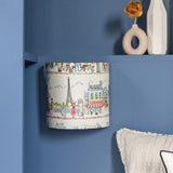 Applique murale demi lune tissu Happy Paris