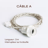 Cordon déco en lin à brancher