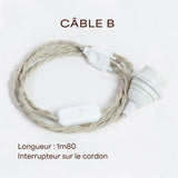 Cordon déco en lin à brancher