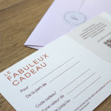 Carte cadeau imprimée