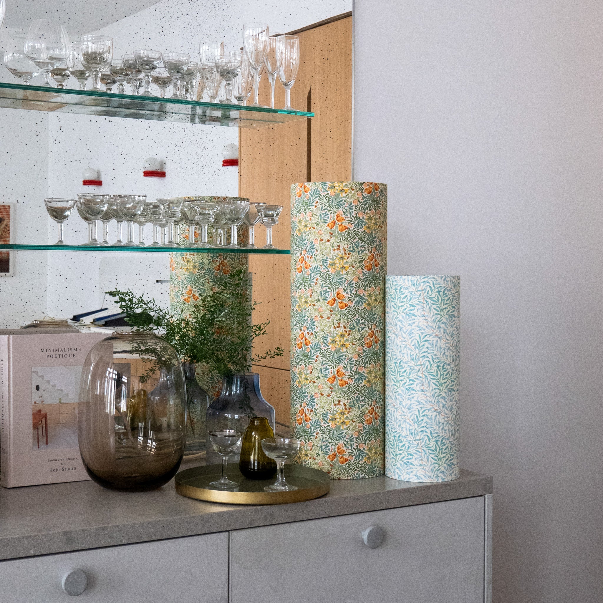 Lampe Willow L et lampe Bower XXL