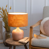 Lampe Terra Nude avec abat-jour Stardust ochre D25 cm