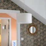Suspension Plumetis blanc cassé D30 cm