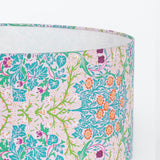 Abat-jour / suspension cylindrique tissu W. Morris Blackthorn rose