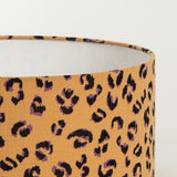 Abat-jour / suspension cylindrique en gaze de coton Léo caramel