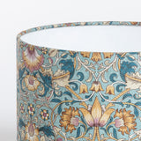 Abat-jour / suspension cylindrique tissu W. Morris Lodden bleu gris