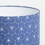 Abat-jour / suspension cylindrique tissu Pépite indigo