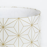 Abat-jour / suspension cylindrique tissu Maxi hoshi or