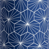 Abat-jour / suspension cylindrique tissu Pépite indigo