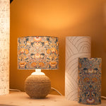 Abat-jour Lodden bleu gris D20 cm et lampes tubes Colline et Lodden bleu gris