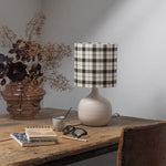 Lampe Terra Poudré avec abat-jour Tartan intense D20 cm HAUT 