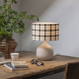 Lampe Terra Poudré avec abat-jour Tartan intense D25 cm