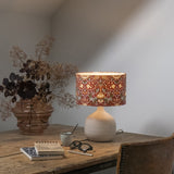Lampe Terra Poudré avec abat-jour W. Morris Lodden rouge D25 cm
