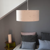 Suspension Stardust powder D40 cm et lampe tube Stardust powder
