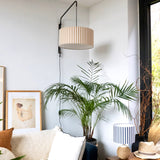 Suspension Sunray Wide ochre D40 cm et abat-jour Sunray Wide cobalt D20 cm