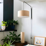 Suspension Sunray Wide ochre D40 cm avec lampe tube L
