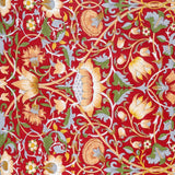 Abat-jour / suspension cylindrique tissu W. Morris Lodden rouge