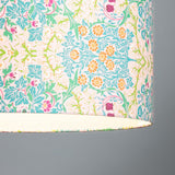 Abat-jour / suspension cylindrique tissu W. Morris Blackthorn rose