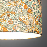 Abat-jour / suspension cylindrique tissu W. Morris Golden Lily