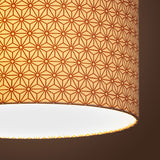 Abat-jour / suspension cylindrique tissu Hoshi cuivre