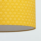 Abat-jour / suspension cylindrique tissu Hoshi moutarde