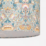 Abat-jour / suspension cylindrique tissu W. Morris Lodden bleu gris