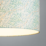 Abat-jour / suspension cylindrique tissu W. Morris Willow