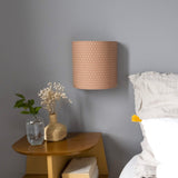 Applique murale demi lune tissu Hoshi rose