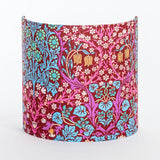 Applique murale demi lune tissu W. Morris Blackthorn rouge