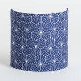 Applique murale demi lune tissu Pépite indigo