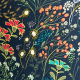 Applique murale demi lune tissu Symphonie navy