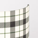 Applique murale demi lune tissu Tartan intense