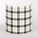 Applique murale demi lune tissu Tartan intense