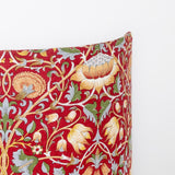 Applique murale demi lune tissu W. Morris Lodden rouge