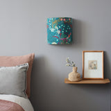 Applique murale demi lune tissu Symphonie vert